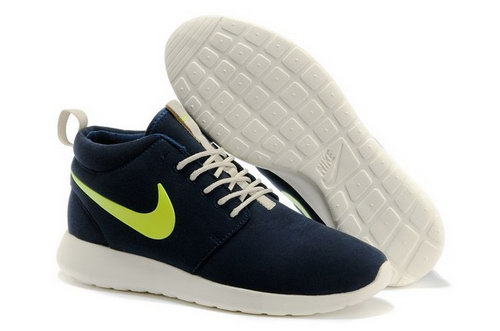 Nike Roshe Run Mens Shoes High Warm Special Dark Blue Green On Sale